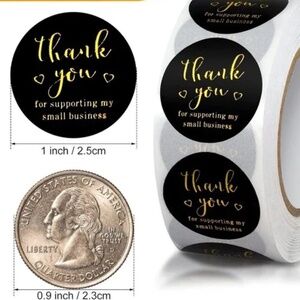 Roll of 500 “Thank You for Supporting my Small Business” Stickers